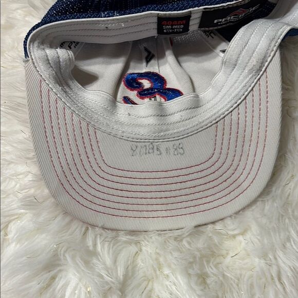 Red and Blue Baseball Cap with Embroidered E Logo - Picture 7 of 7